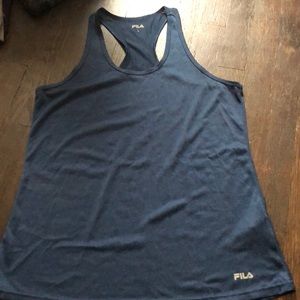 Navy blue Fila dri- fit tank